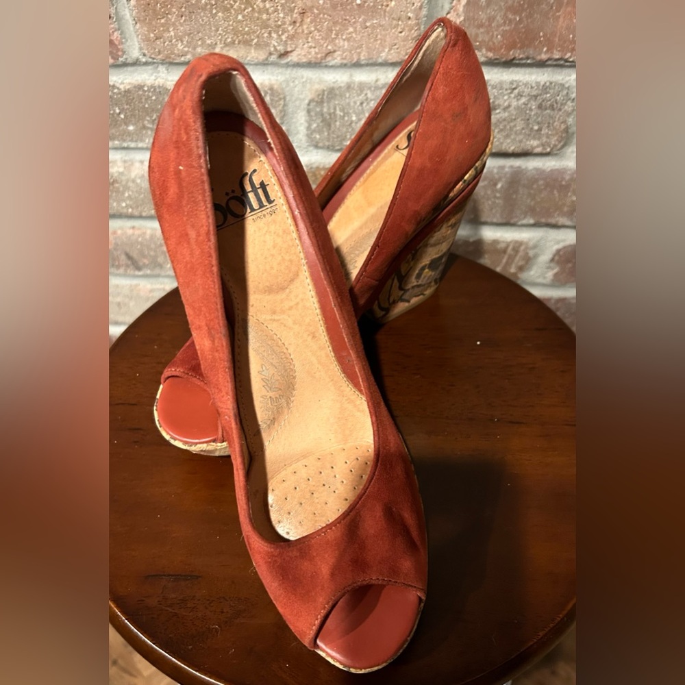 Sofft Open Toe Cork Wedges - image 1